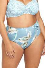 Load image into Gallery viewer, REVERSIBLE HIGH WAIST SWIM PANT | BLUE
