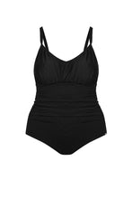 Load image into Gallery viewer, Honey Comb Underwire One Piece DD/E Black