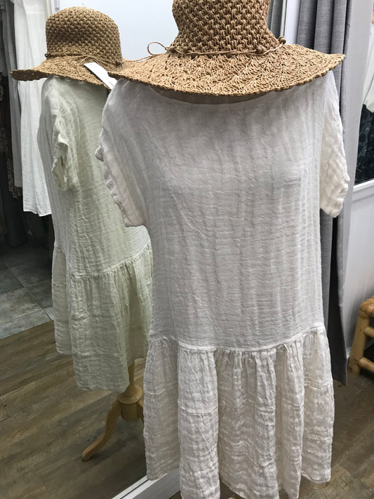 Italian Linen Tiered Dress | Canapa