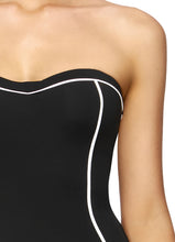 Load image into Gallery viewer, womens swimwear store, swimwear boutique yamba, yamba swim, swimwear australia, swimwear store, Jets swimwear,  CLASSIQUE BANDEAU ONE PIECE | BLACK/WHITE, Jets swimwear boutique