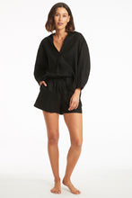 Load image into Gallery viewer, Tidal Linen Kyoto Shirt - Black