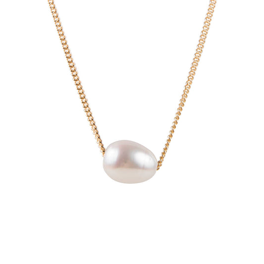 Pearl Teardrop Necklace - Gold