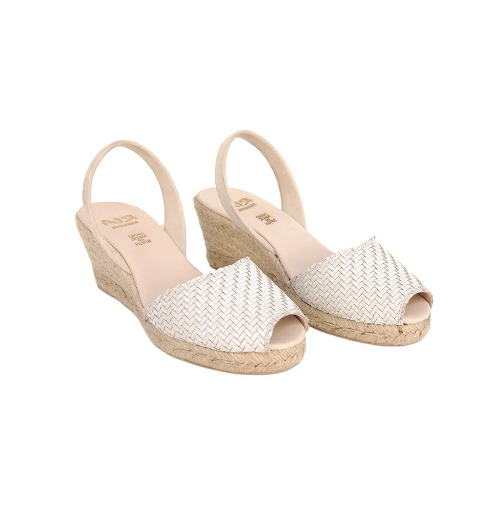 Avarcas Wedge Espadrilles Morena Misty White One Country Mouse