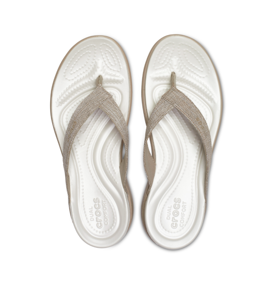 Crocs capri v sales shimmer flip flops