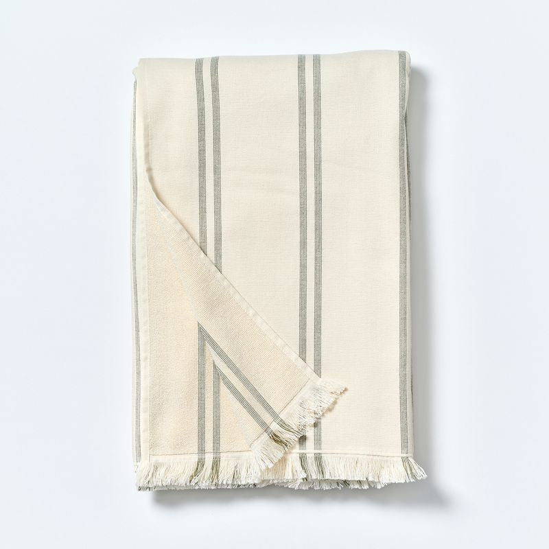 Fouta Beach Towel The Vacay Olive Stripe
