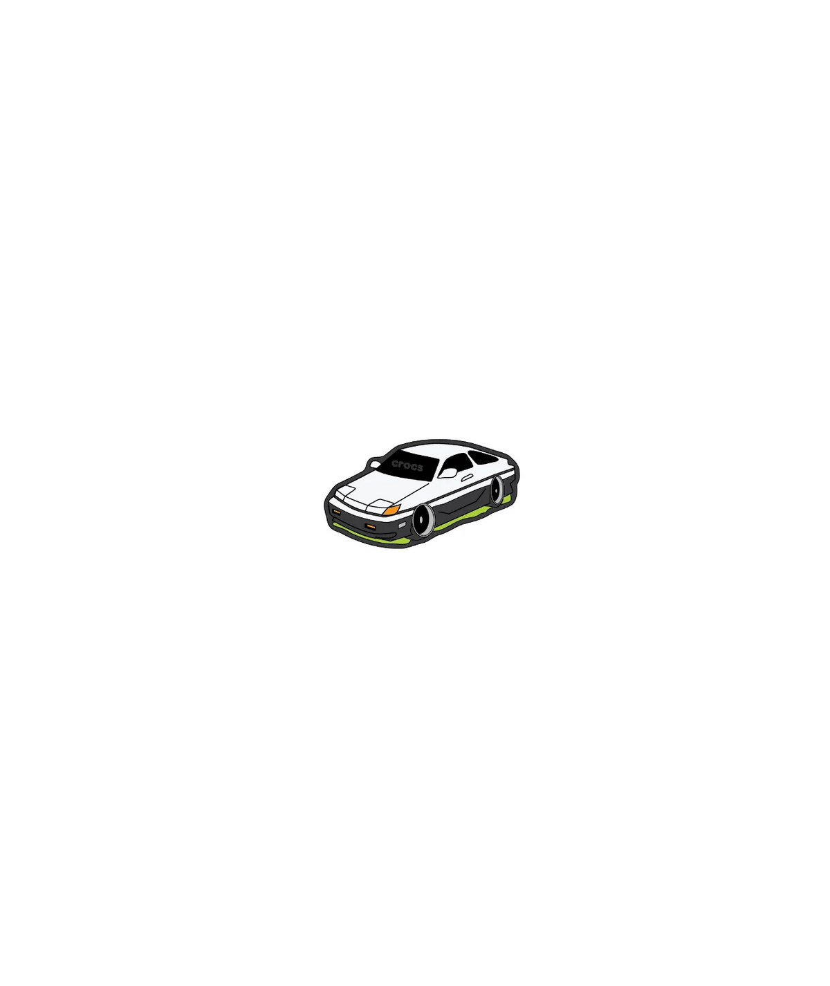 Glow White Street Race Car
