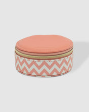 Load image into Gallery viewer, Olive Sisco Chevron Jewellery Box Pack Peach