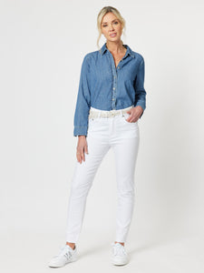 Slim Leg Miracle Denim Jean - White