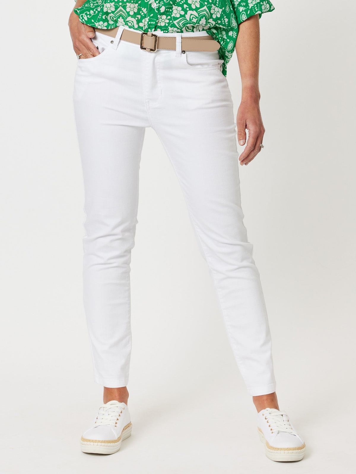 Slim Leg Miracle Denim Jean - White