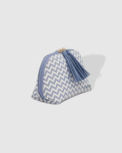 Load image into Gallery viewer, Baby Audrey Makeup Bag Chevron Jacaranda