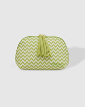 Load image into Gallery viewer, Baby Audrey Makeup Bag Chevron Lime