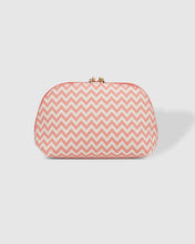 Load image into Gallery viewer, Baby Audrey Makeup Bag Chevron Peach