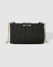 Load image into Gallery viewer, Ophelia Raffia Crossbody Bag Black