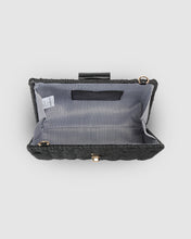 Load image into Gallery viewer, Ophelia Raffia Crossbody Bag Black