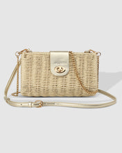 Load image into Gallery viewer, Ophelia Raffia Crossbody Bag Champagne