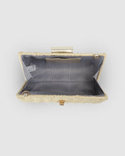 Load image into Gallery viewer, Ophelia Raffia Crossbody Bag Champagne