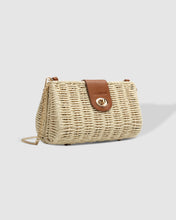 Load image into Gallery viewer, Ophelia Raffia Crossbody Bag Tan