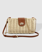 Load image into Gallery viewer, Ophelia Raffia Crossbody Bag Tan