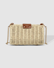 Load image into Gallery viewer, Ophelia Raffia Crossbody Bag Tan