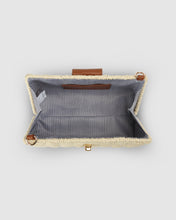 Load image into Gallery viewer, Ophelia Raffia Crossbody Bag Tan