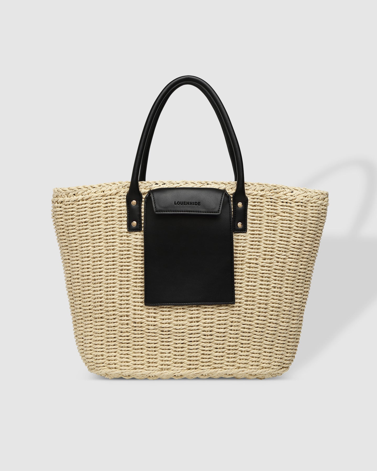Bristol Raffia Tote Bag Black