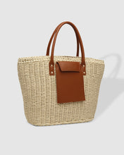 Load image into Gallery viewer, Bristol Raffia Tote Bag Tan