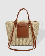 Load image into Gallery viewer, Bristol Raffia Tote Bag Tan