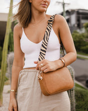Load image into Gallery viewer, Ginger Crossbody Bag Zebra Caramel