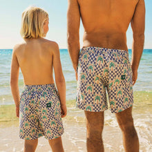 Load image into Gallery viewer, Palm Check Party Everyday Shorts in White