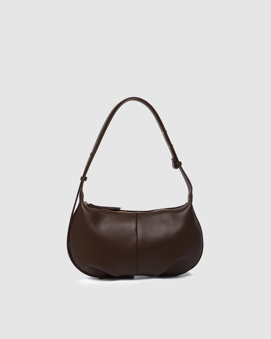 Olivia Shoulder Bag - Chocolate - Chocolate
