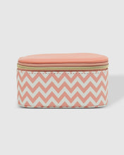 Load image into Gallery viewer, Olive Sisco Chevron Jewellery Box Pack Peach