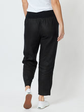 Load image into Gallery viewer, Jersey Waist Linen Pant - Black