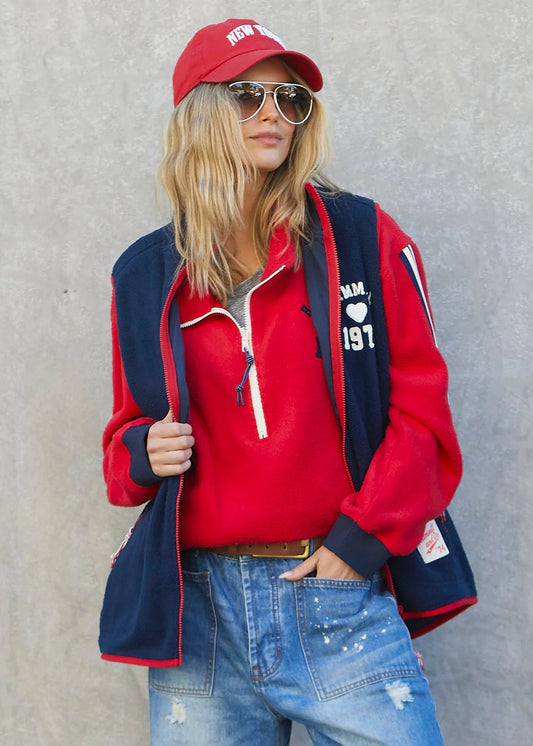 Retro 1974 Polar Vest Navy