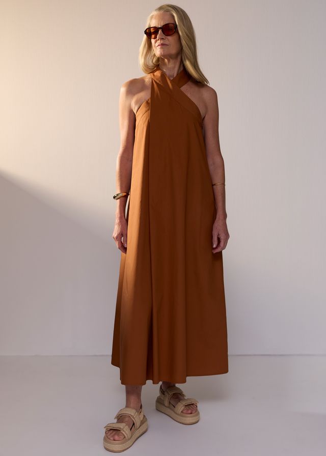 Hali Dress Plain Toffee