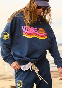 Retro Vibes Sweat Navy