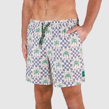 Load image into Gallery viewer, Palm Check Party Everyday Shorts in White