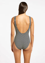 Load image into Gallery viewer, Spring Geo Plunge One Piece