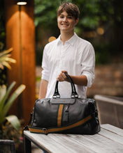 Load image into Gallery viewer, Taylor Weekender Travel Bag Black Khaki