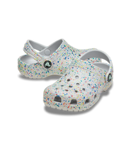 Load image into Gallery viewer, Classic Glow Paint Splatter Clog Kids Atmosphere/Multi