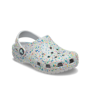 Load image into Gallery viewer, Classic Glow Paint Splatter Clog Kids Atmosphere/Multi
