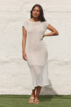 Load image into Gallery viewer, Positano Maxi Dress Netta Latte Bianco Stripe