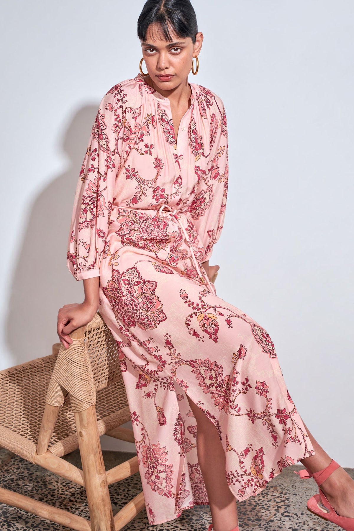 haven maxi dress - peony paisley