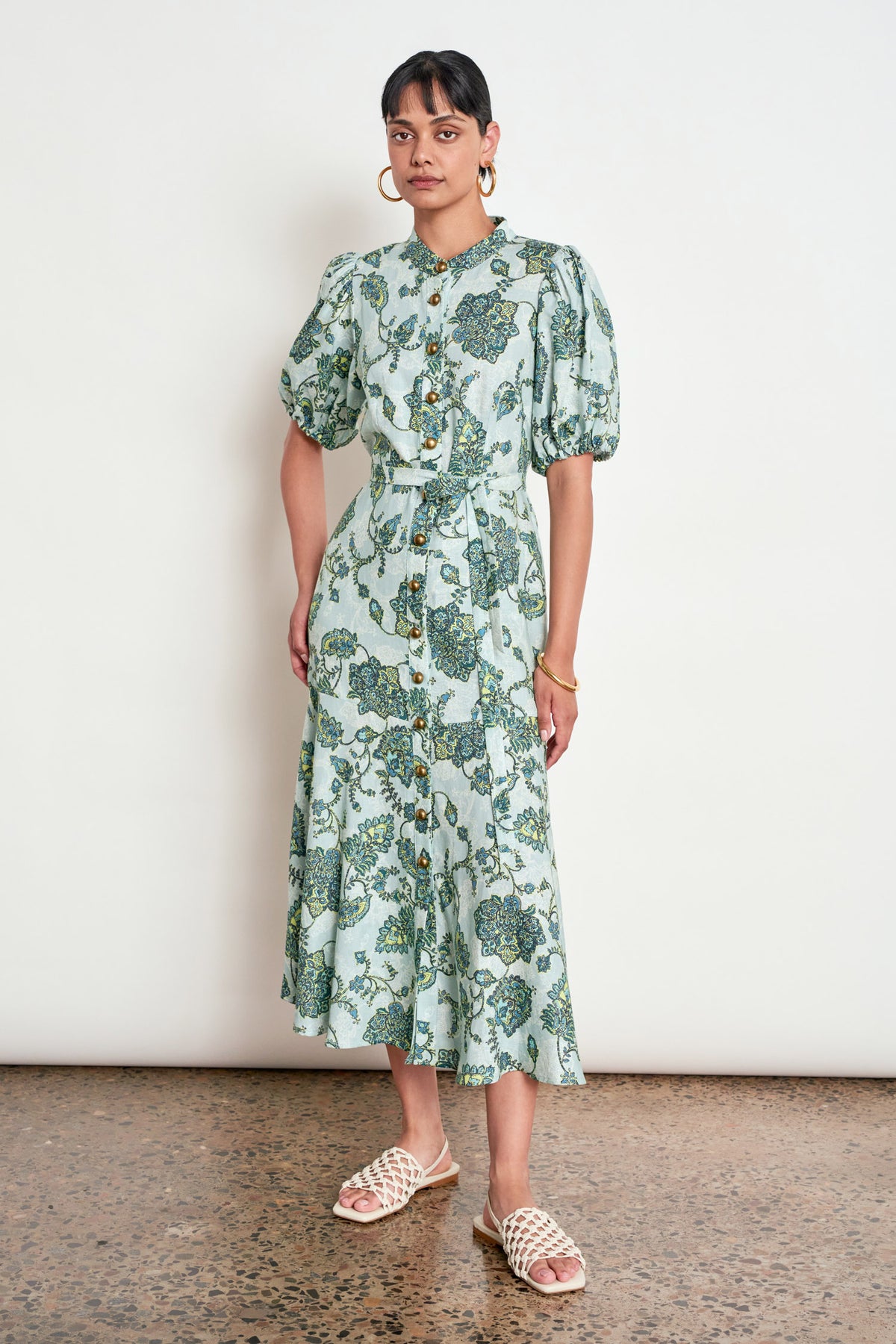cascade dress - fern paisley