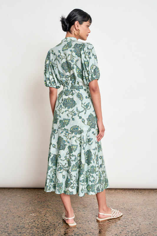 cascade dress - fern paisley