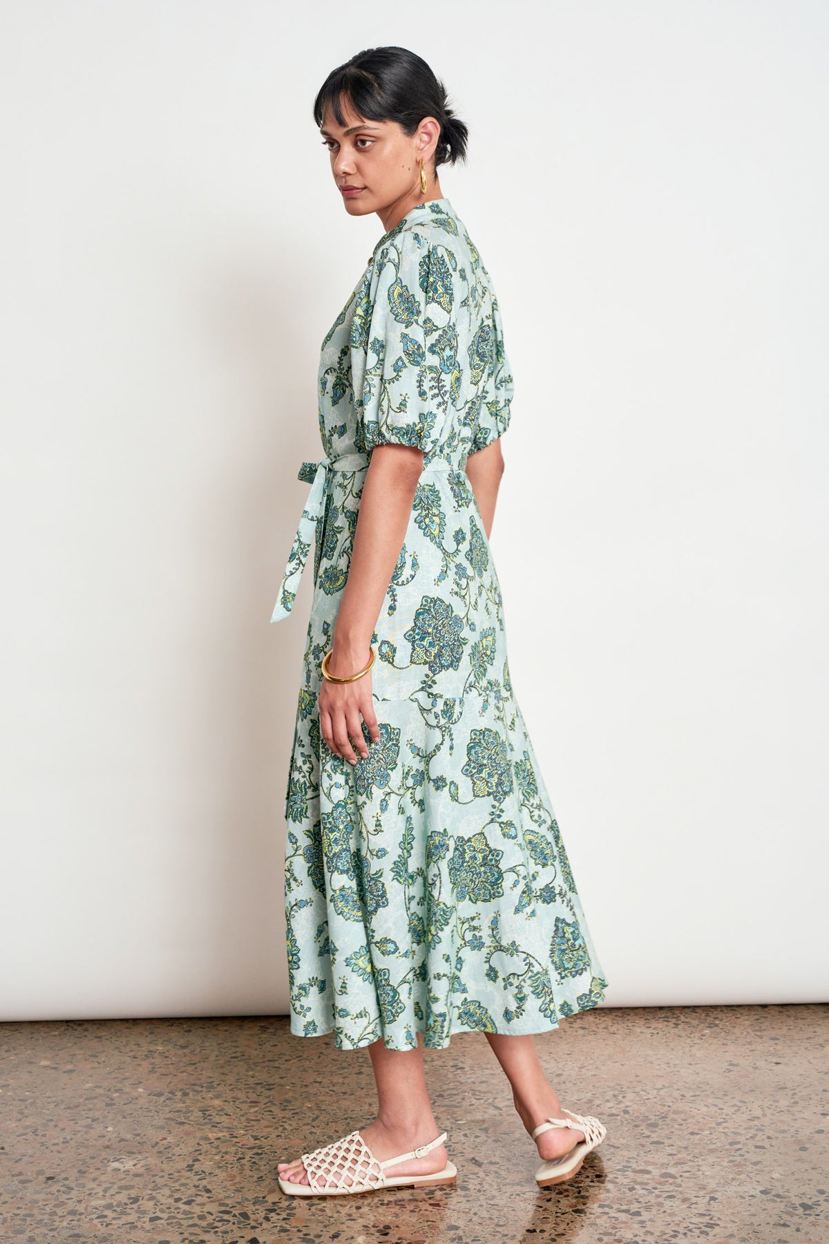 cascade dress - fern paisley