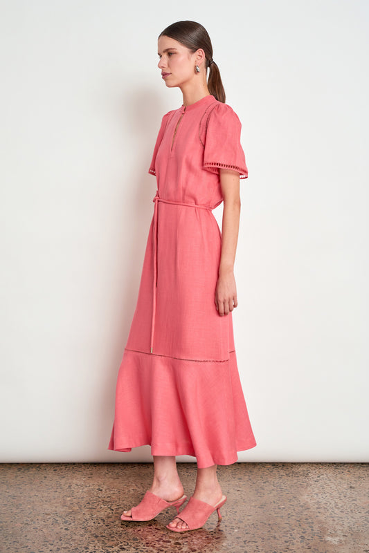 poem dress - flamingo
