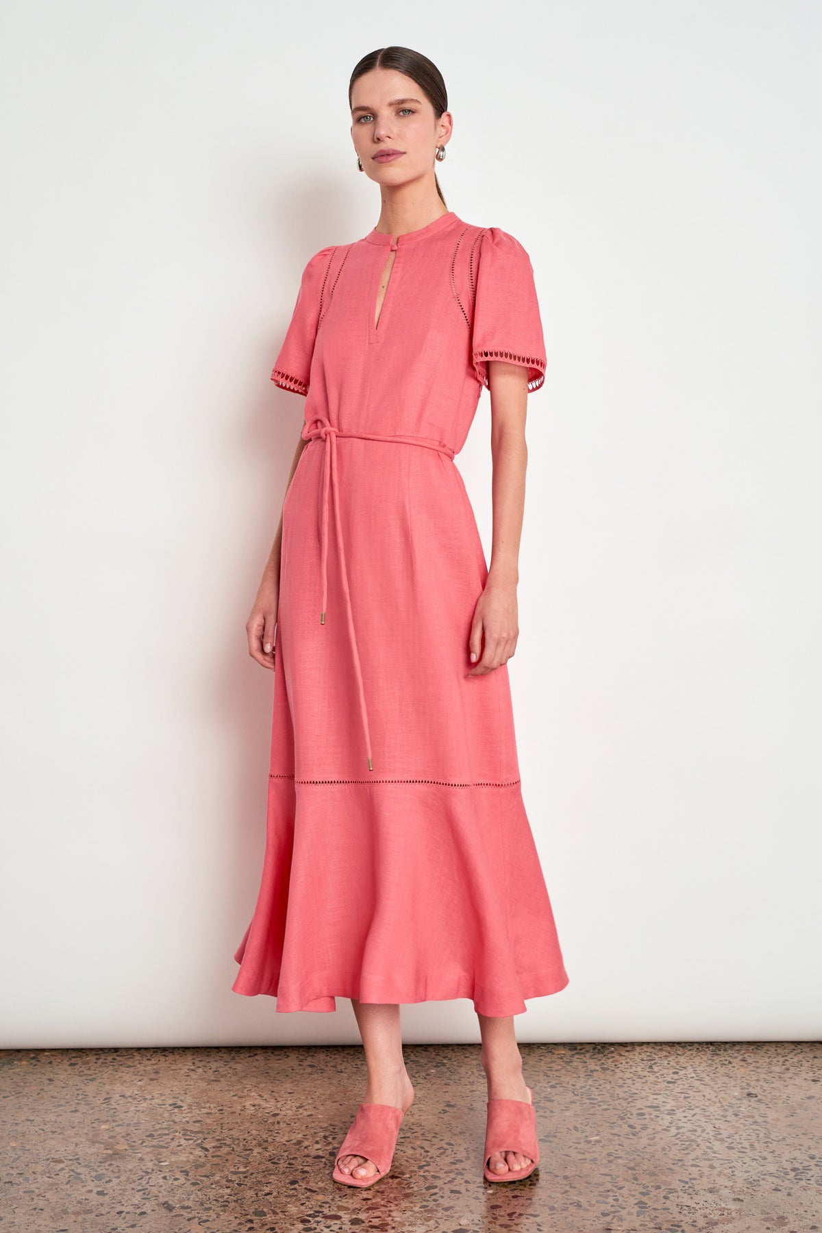 poem dress - flamingo