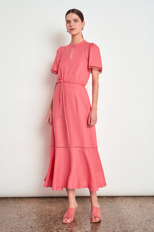poem dress - flamingo