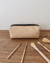 Load image into Gallery viewer, Brianna Makeup Bag - Natural/Black