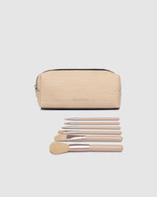 Load image into Gallery viewer, Brianna Makeup Bag - Natural/Black